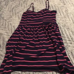 Black and Pink spaghetti strapped sundress.